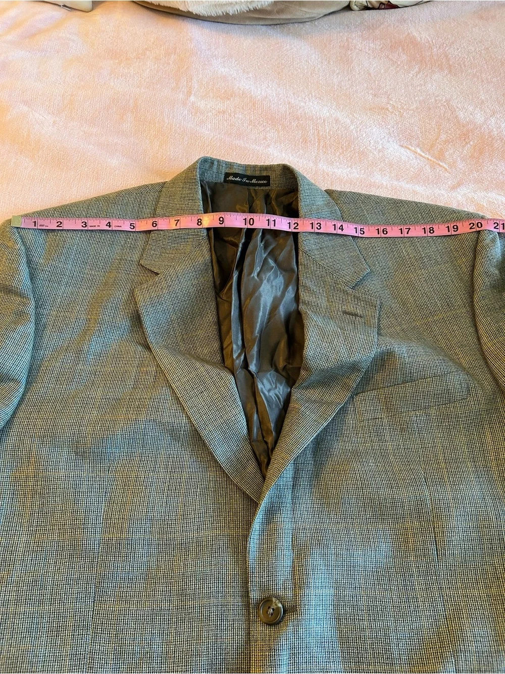 Lauren Ralph Lauren silk/wool blend men’s gray puppytooth print blazer size 46R